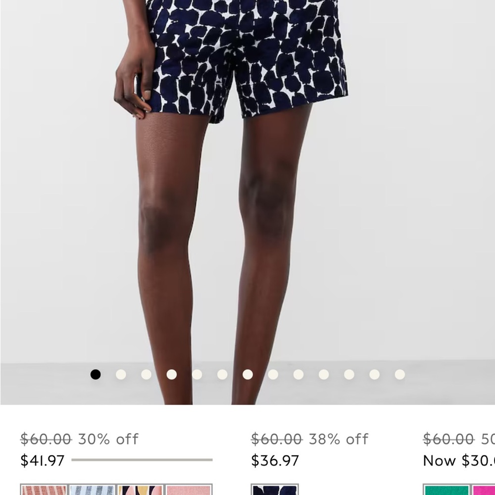 Banana Republic Factory Blue and White Bermuda Shorts